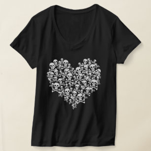 Camiseta Coração Crânio
