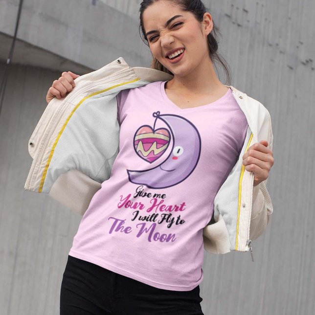 Camiseta Coração Crescente Personalizável (Criador carregado)