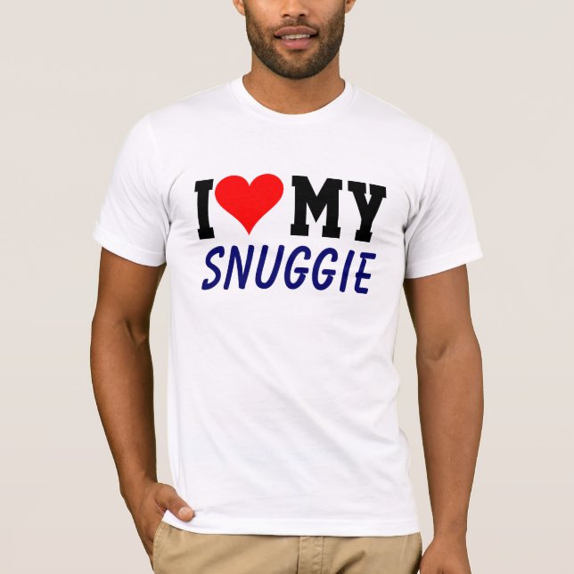 Camiseta Coração customizável de I meu T de Snuggie (Frente)