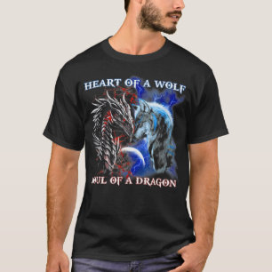 Camiseta Coração Da Alma De Lobo De Um Dragão