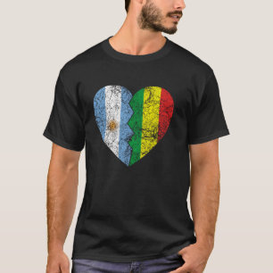 Camiseta Coração da Bandeira Boliviana Argentina  Argentina