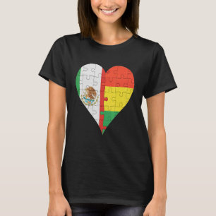 Camiseta Coração da Bandeira Boliviana Mexicana