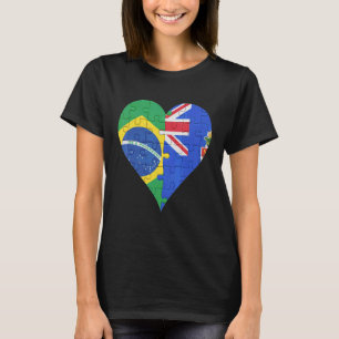 Camiseta Coração da Bandeira da Caymania no Brasil
