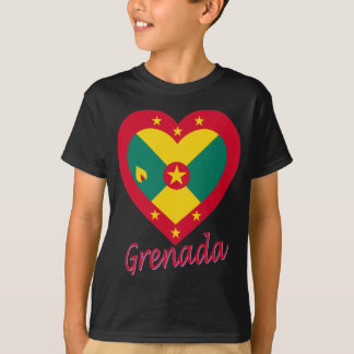 Camiseta Coração da bandeira de Grenada