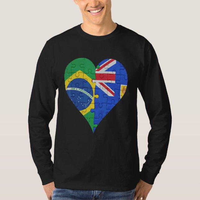 Camiseta Coração da Bandeira de Turcos e Caicos (Frente)