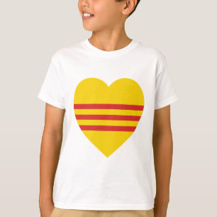 Camiseta Coração da bandeira de Vietnam (sul)