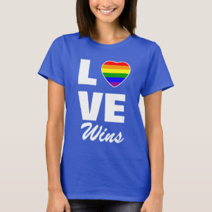 Camiseta Coração da Bandeira do Arco-íris Orgulho