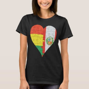 Camiseta Coração da Bandeira do Peru na Bolívia