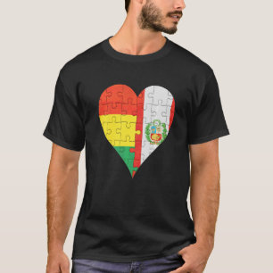 Camiseta Coração da Bandeira do Peru na Bolívia