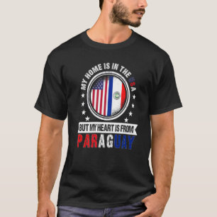 Camiseta Coração da Bandeira Paraguaia Americana P