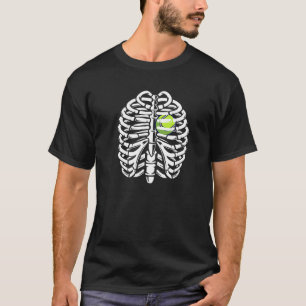 Camiseta Coração Da Bola De tênis No Tênis De Halloween De