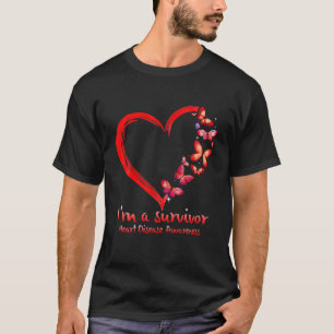 Camiseta Coração da Borboleta Vermelha Eu sou uma Doença
