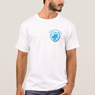 Camiseta Coração da consciência do autismo