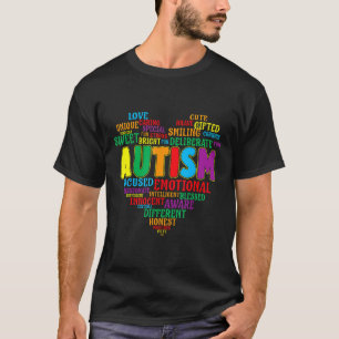 Camiseta Coração da Conscientização do Autismo-Aut