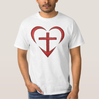 Camiseta Coração da cruz - vermelho - F&B