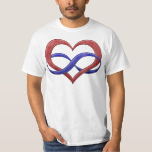 Camiseta Coração da infinidade do orgulho de Polyamory