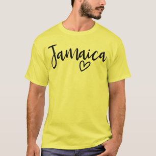 Camiseta Coração da Jamaica Mulheres Amam Jamaica