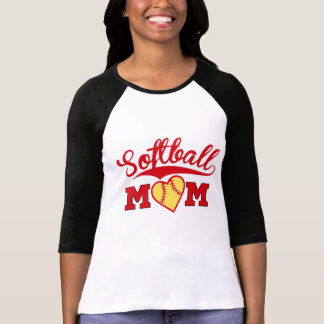 Camiseta Coração da mamã do softball com SWOOSH