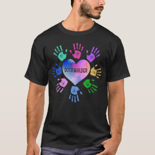 Camiseta Coração da Mão do Construtor de Choques