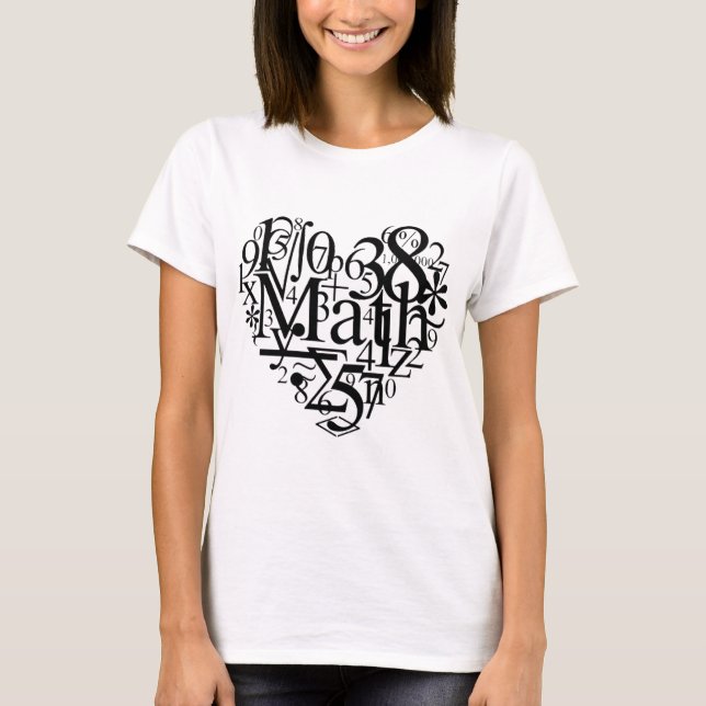 Camiseta Coração da matemática (Frente)
