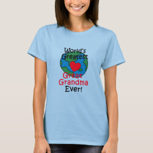 Camiseta Coração da Melhor Bisavó do Mundo