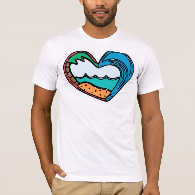 Camiseta Coração da onda (Frente)