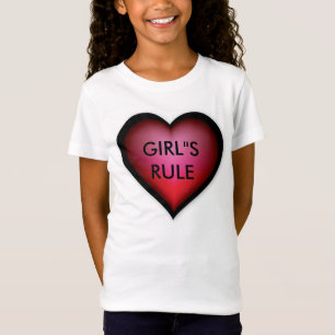 Camiseta Coração da regra das meninas/camisa da juventude