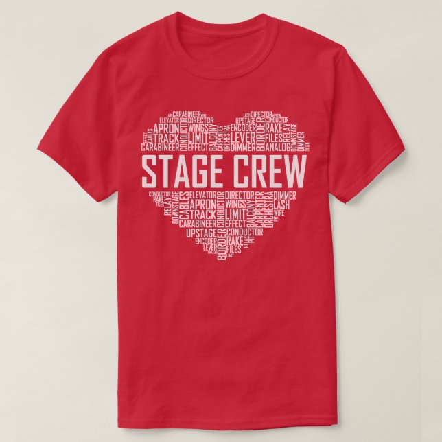 Camiseta Coração da Tripulação do palco (Frente do Design)