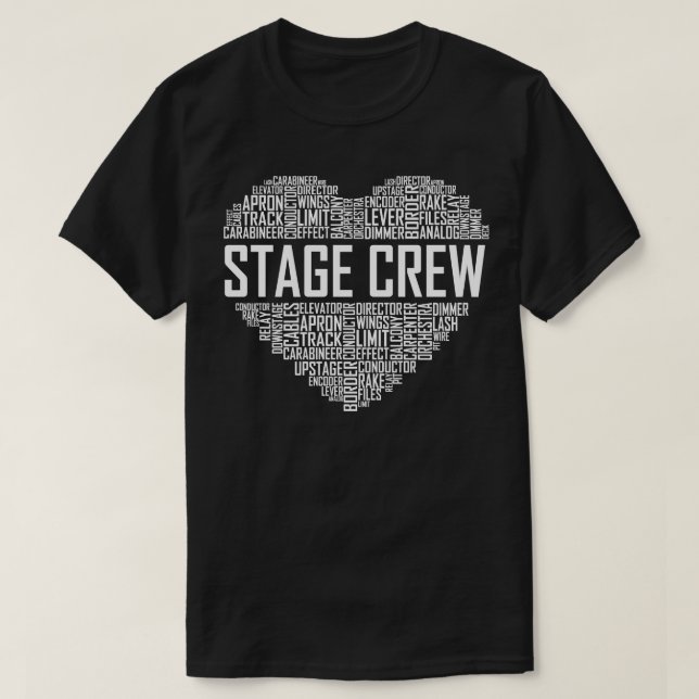 Camiseta Coração da Tripulação do palco (Frente do Design)