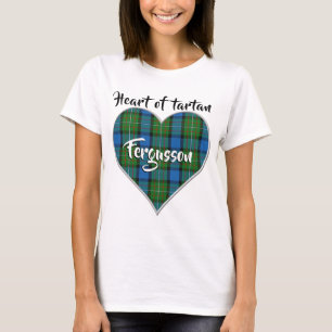 Camiseta Coração da xadrez de Fergusson Ferguson do clã do