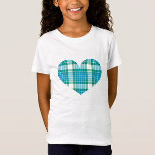 Camiseta Coração da Xadrez do Oceano