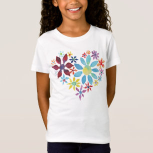 Camiseta Coração das flores