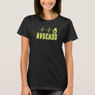 Camiseta Coração de Abacate Fofo Vegano Para Homens Mulhere