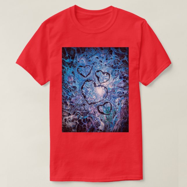 Camiseta Coração de água 1 (Frente do Design)