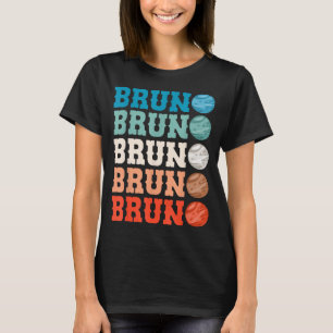Camiseta Coração de Amor Bruno Ft Nome d para Homens Mulher
