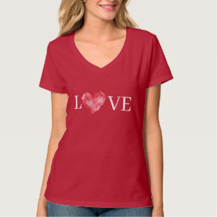 Camiseta Coração de Amor Chama Vermelha