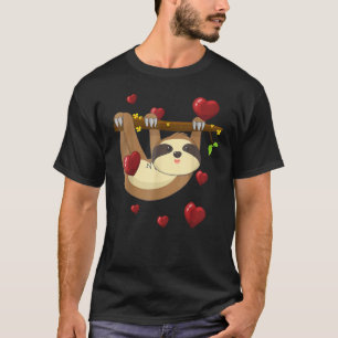 Camiseta Coração de Amor com Dia de os namorados Preguiçoso