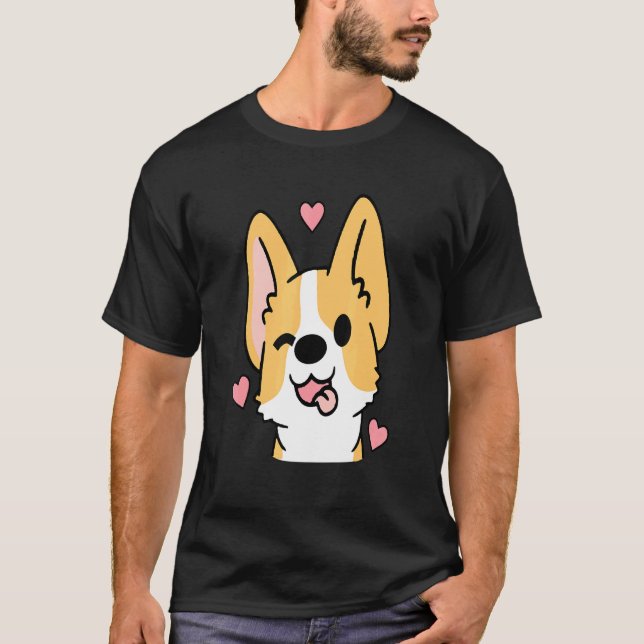 Camiseta Coração de Amor Corgi (Frente)