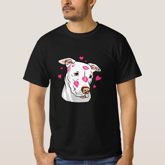 Camiseta Coração de Amor Cuto Pitbull (Frente)