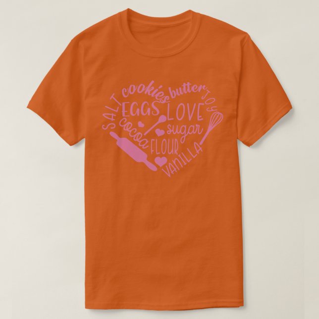 Camiseta Coração de Amor de Assar Fofo (Frente do Design)