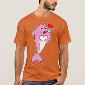 Camiseta Coração de Amor de Golfinho