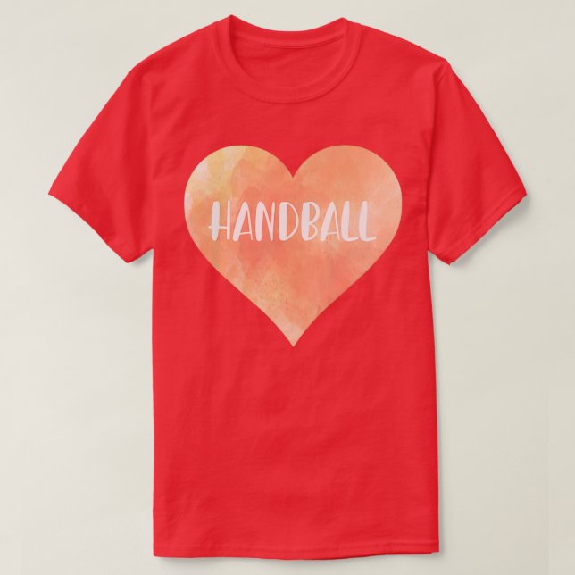 Camiseta Coração de amor de handebol (Frente do Design)