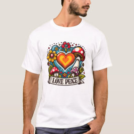 Camiseta Coração de Amor e Paz – Inspirador