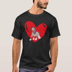 Camiseta Coração de Amor Gráfico Dia dos Namorados Meninos