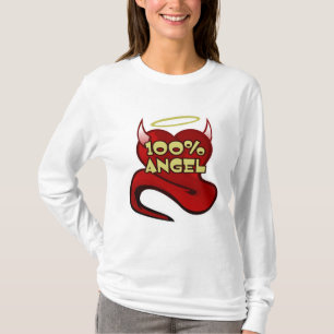 Camiseta Coração de Anjo 100% Diabólico