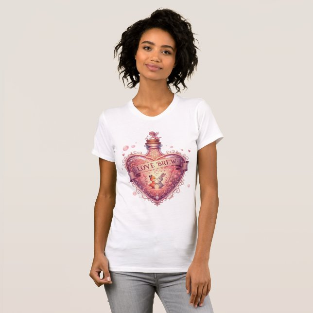 Camiseta Coração de Aquarela Roxa com Borboleta (Frente Completa)