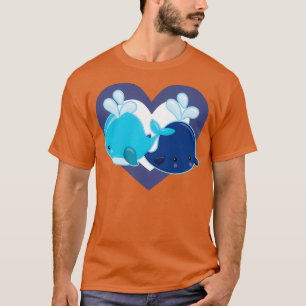 Camiseta Coração de Baleia Cura para Amantes de Baleia
