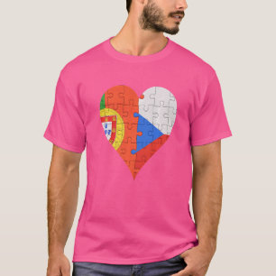 Camiseta Coração de Bandeira Checo Português