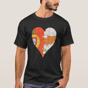 Camiseta Coração de Bandeira Cipriota Português