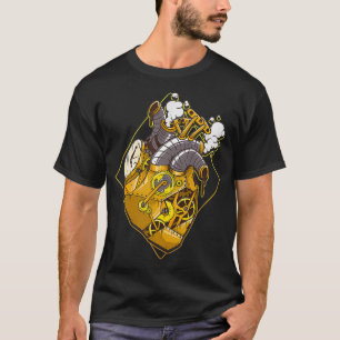 Camiseta Coração de Bloqueio de Gear Steampunk